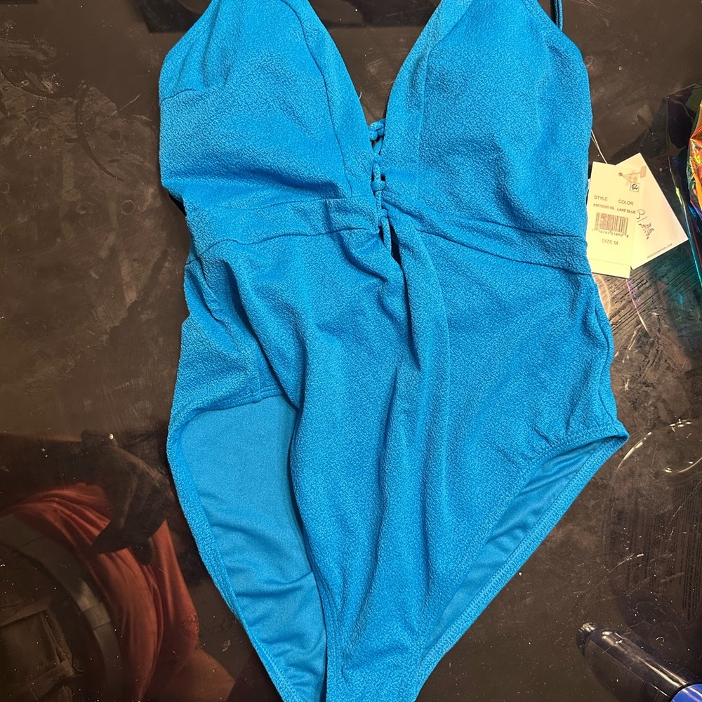 Jessica Simpson Lake Blue Swimsuit